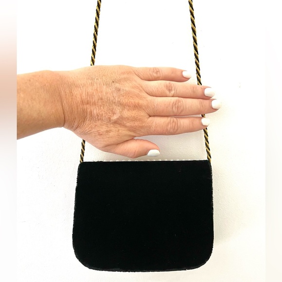 Vintage Bag Jeweled Beaded Stoned Moroccan Embroidered Velvet Dressy Ethnic - Picture 3 of 3